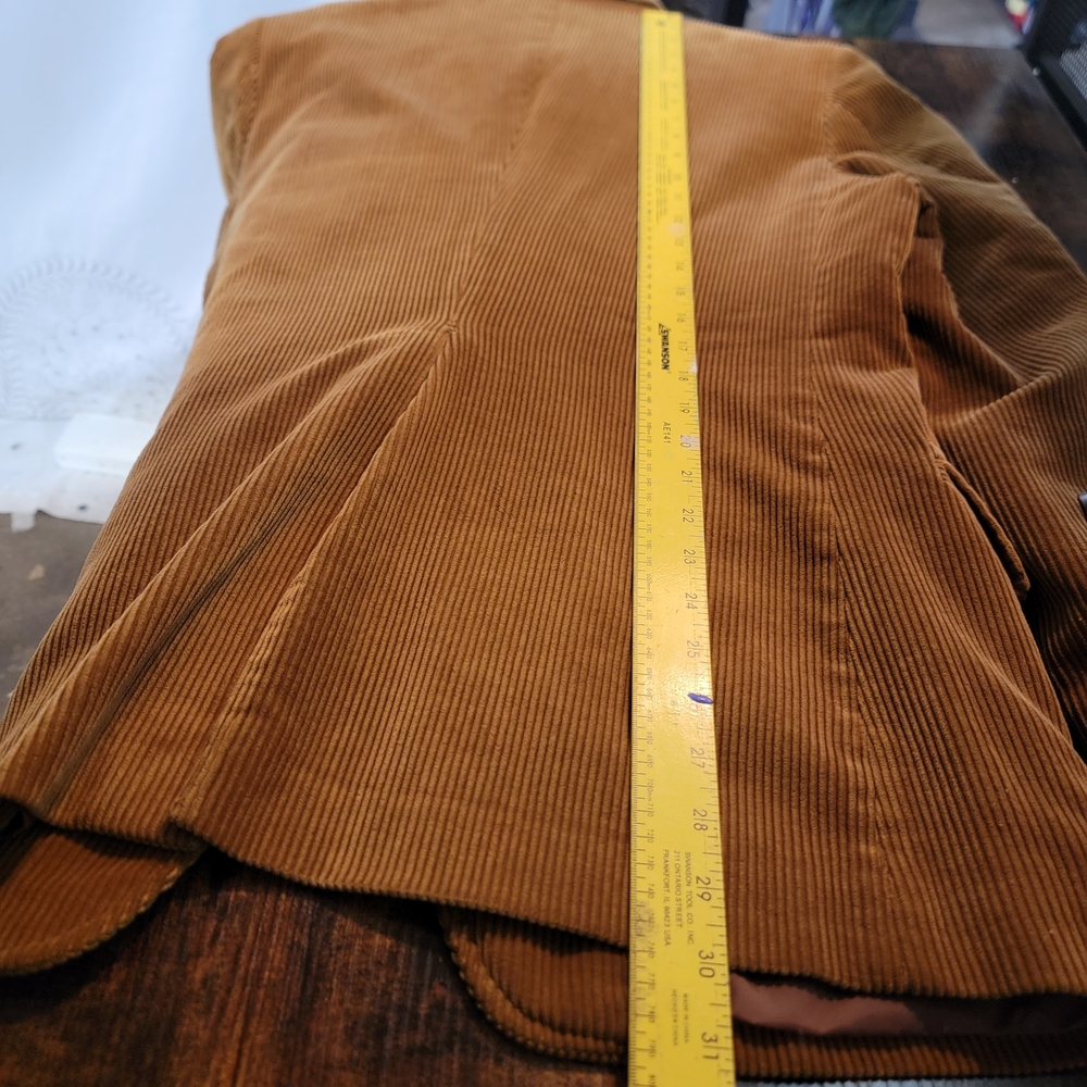 Men's Vintage Classic Brown Corduroy Blazer Sportscoat - Picture 11 of 13